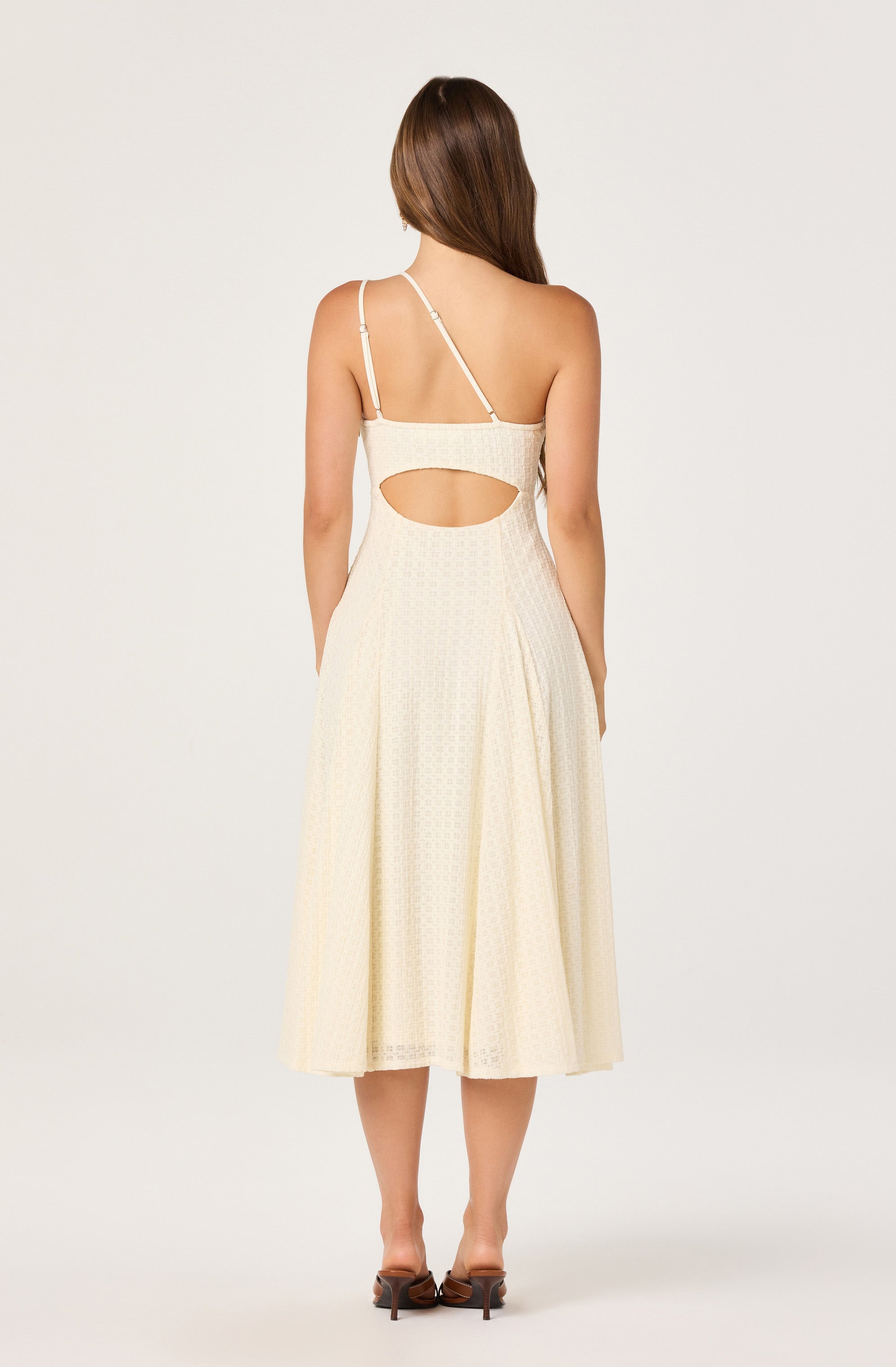 Nola One-Shoulder Knit Midi Dress